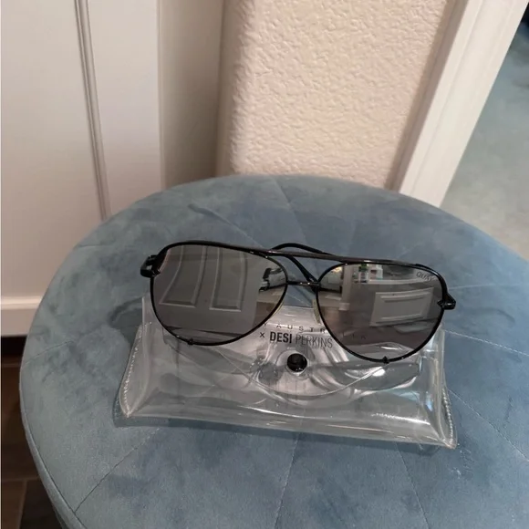 Quay x Desi Aviator Sunglasses - Picture 5 of 5